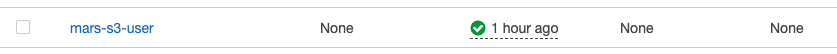 Finding the newly created IAM user in the users list